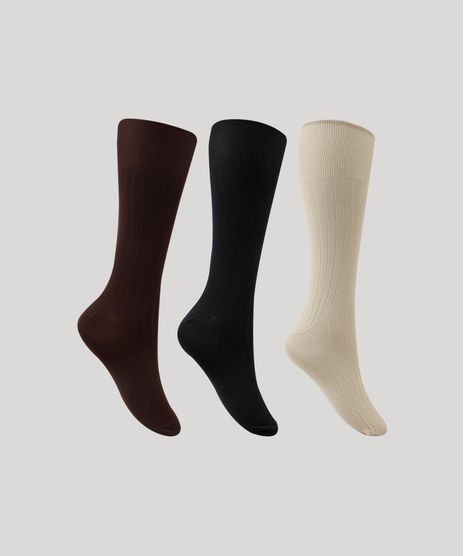 Kit-de-3-Meias-Masculinas-Cano-Longo-Caneladas-Multicor-8488417-Multicor_1