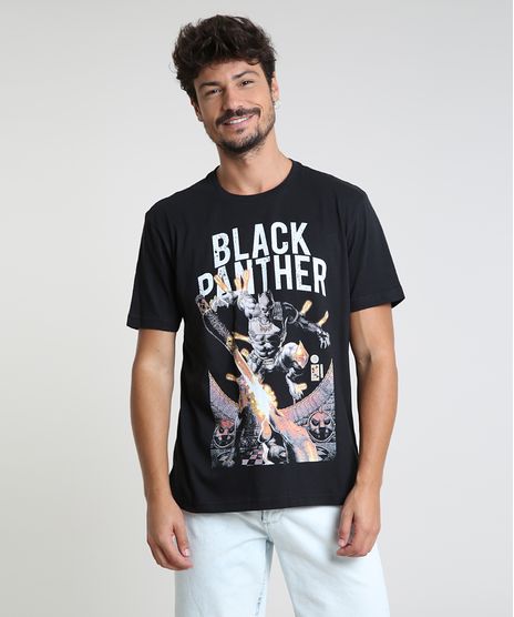 Camiseta-Masculina-Pantera-Negra-Manga-Curta-Gola-Careca-Preta-9870083-Preto_1