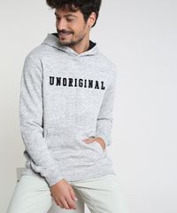 Blusao-Masculino--Unoriginal--em-Moletom-com-Capuz-Cinza-Mescla-9821210-Cinza_Mescla_1