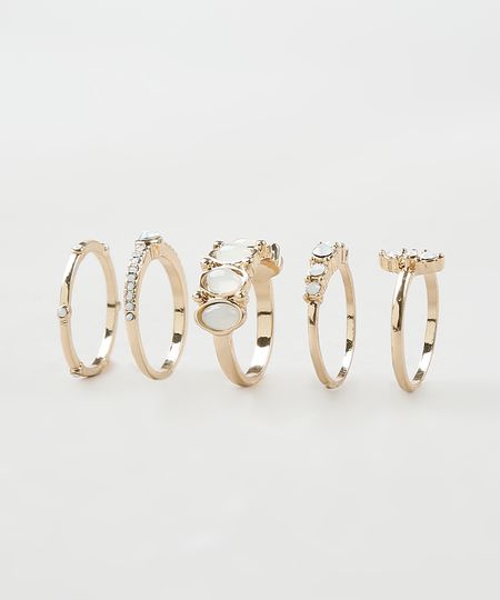 Kit-de-5-Aneis-Femininos-com-Pedras-Dourado-9860329-Dourado_1