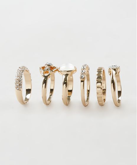 Kit-de-6-Aneis-Femininos-com-Strass-Dourado-9860306-Dourado_1