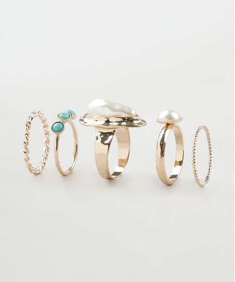 Kit-de-5-Aneis-Femininos-com-Pedras-Dourado-9860353-Dourado_1