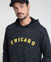 Blusao-Masculino--Chicago--em-Moletom-com-Capuz-Preto-9821211-Preto_4