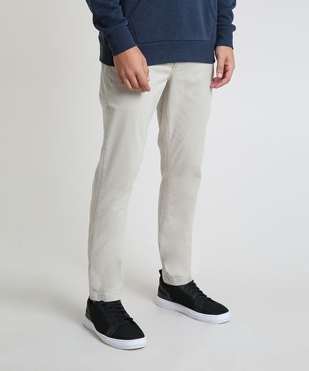 Calca-Masculina-Slim-Chino-com-Bolsos-Bege-Claro-9874895-Bege_Claro_1