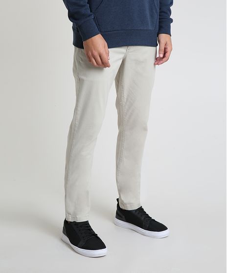 Calca-Masculina-Slim-Chino-com-Bolsos-Bege-Claro-9874895-Bege_Claro_1