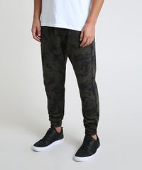 Calca-Masculina-Jogger-Estampada-Camuflada-em-Moletom--Verde-Militar-9905180-Verde_Militar_1