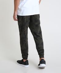 Calca-Masculina-Jogger-Estampada-Camuflada-em-Moletom--Verde-Militar-9905180-Verde_Militar_4