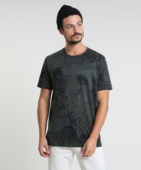 Camiseta-Masculina-Estampada-de-Folhagem-Manga-Curta-Gola-Careca-Verde-Escuro-9903872-Verde_Escuro_1 Camiseta-Masculina-Estampada-de-Folhagem-Manga-Curta-Gola-Careca-Verde-Escuro-9903872-Verde_Escuro_1