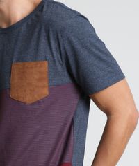 Camiseta-Masculina-com-Bolso-em-Suede-e-Recortes-Manga-Curta-Gola-Careca-Cinza-Mescla-Escuro-9873513-Cinza_Mescla_Escuro_4