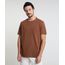 Camiseta-Masculina-com-Bolso-Manga-Curta-Gola-Careca-Marrom-9942905-Marrom_1
