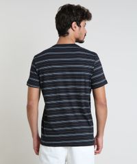 Camiseta-Masculina-Listrada-com-Bolso-Manga-Curta-Gola-Careca-Preta-9893932-Preto_2