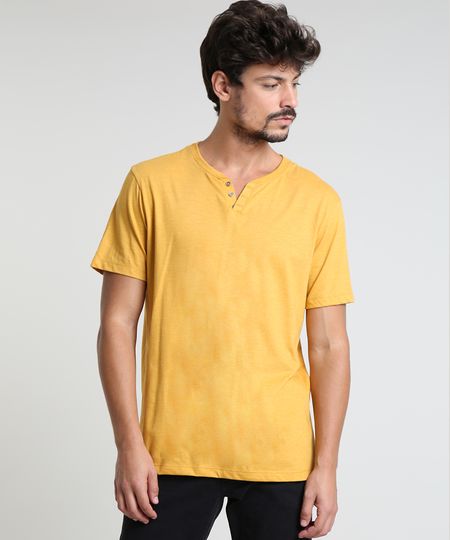Camiseta-Masculina-BBB-Basica-com-Botoes-Manga-Curta-Gola-Careca-Mostarda-9555552-Mostarda_1 Camiseta-Masculina-BBB-Basica-com-Botoes-Manga-Curta-Gola-Careca-Mostarda-9555552-Mostarda_1
