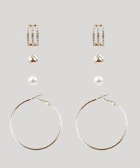 Kit-de-4-Brincos-Femininos-Dourado-9860357-Dourado_1