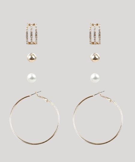 Kit-de-4-Brincos-Femininos-Dourado-9860357-Dourado_1