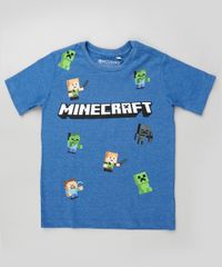 Camiseta-Infantil-Minecraft-Manga-Curta-Azul-9674461-Azul_1