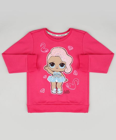 Blusao-Infantil-LOL-Surprise-em-Moletom-com-Paetes-Pink-9916970-Pink_1