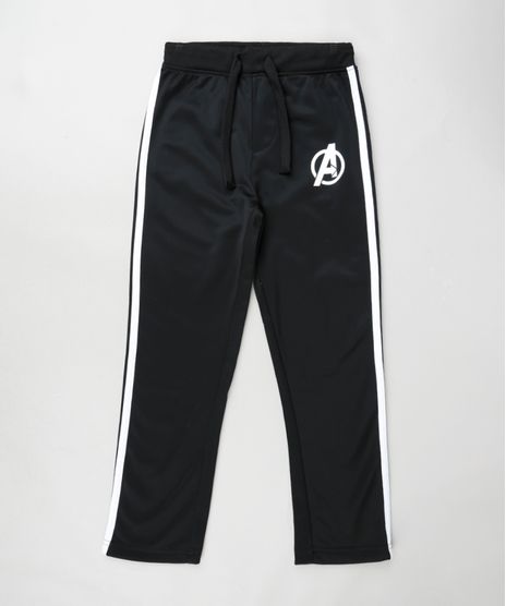 Calca-Infantil-Os-Vingadores-em-Moletom-com-Faixas-Laterais-e-Bolso-Preta-9794089-Preto_1