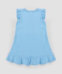 Camisola-Infantil-Pequena-Sereia-Ariel-com-Babados-Sem-Manga-Azul-9879743-Azul_2