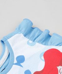 Camisola-Infantil-Pequena-Sereia-Ariel-com-Babados-Sem-Manga-Azul-9879743-Azul_4