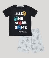 Pijama-Infantil-PlayStation-Manga-Curta--Preto-9879623-Preto_1