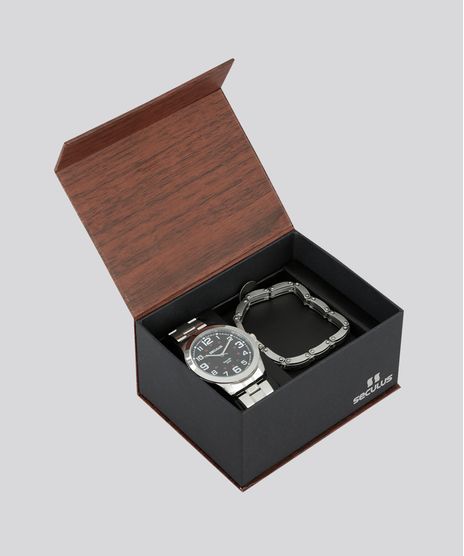 Kit-de-Relogio-Seculus-Masculino-Analogico---Pulseira---28820G0SVNA1KA-Prateado-8686615-Prateado_1