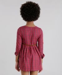 Vestido-Xadrez-com-Cinto-Vermelho-8443111-Vermelho_2