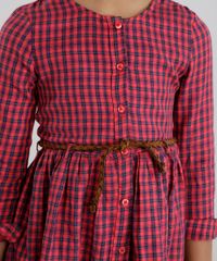 Vestido-Xadrez-com-Cinto-Vermelho-8443111-Vermelho_4