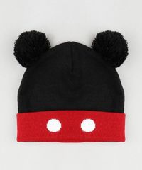Gorro-Infantil-Mickey-com-Pompom-em-Trico-Preto-9785286-Preto_1