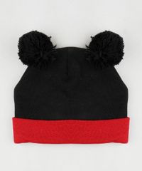 Gorro-Infantil-Mickey-com-Pompom-em-Trico-Preto-9785286-Preto_2