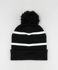 Gorro-Masculino--Gangster--em-Trico-com-Pompom-e-Barra-Dobrada-Preto-9801871-Preto_2
