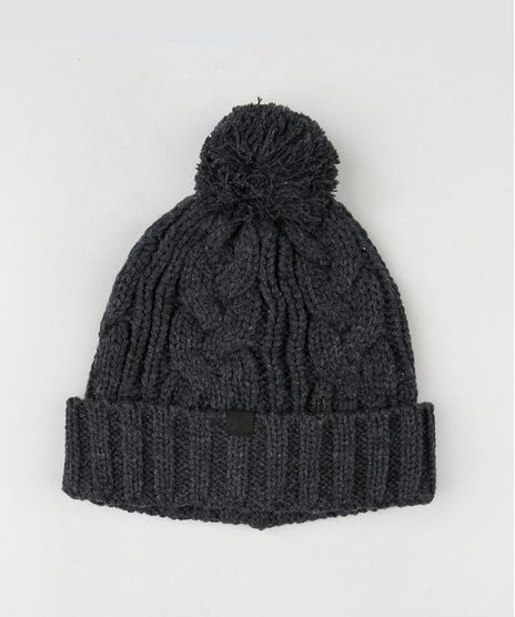 Gorro-Masculino-em-Trico-com-Pompom-Chumbo-8903294-Chumbo_1