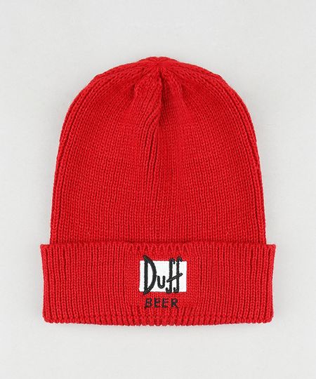 Gorro-Masculino-Duff-Beer-Os-Simpsons-em-Trico--Vermelho-9801869-Vermelho_1