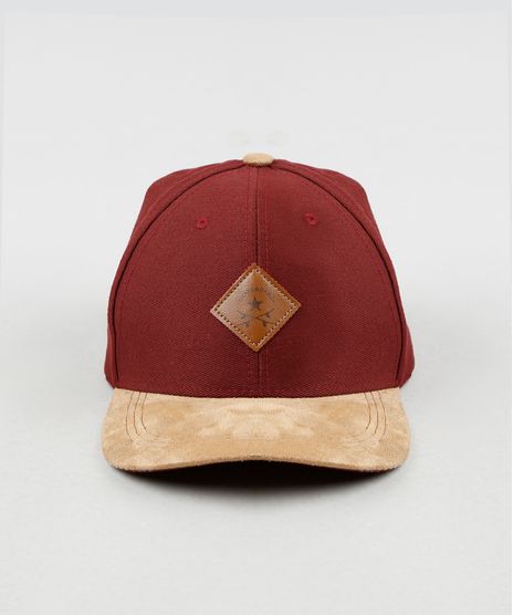Bone-Masculino-Aba-Curva-com-Suede-Vinho-9425985-Vinho_1