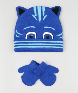 Kit-Infantil-de-Gorro-Menino-Gato-PJ-Masks-com-Orelhas---Luva-em-Trico-Azul-9784979-Azul_1
