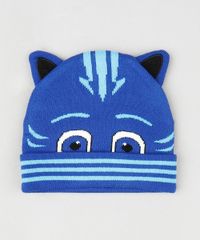 Kit-Infantil-de-Gorro-Menino-Gato-PJ-Masks-com-Orelhas---Luva-em-Trico-Azul-9784979-Azul_2