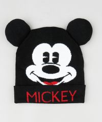 Kit-Infantil-de-Gorro-Mickey-com-Orelhas-Preto---Luva-em-Trico-Vermelha-9784918-Vermelho_2