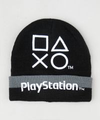 Gorro-Infantil-PlayStation-em-Trico-Preto-9785294-Preto_1