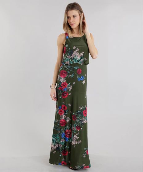 Vestido-Longo-Estampado-Floral-Verde-Militar-8653650-Verde_Militar_1