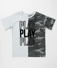Camiseta-Infantil--Play--com-Recorte-Camuflado-Manga-Curta-Cinza-Mescla-9876758-Cinza_Mescla_1