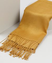 Cachecol-Feminino-em-Trico-com-Franjas-Mostarda-9841642-Mostarda_2