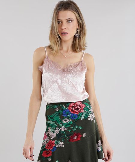 Regata-em-Veludo-Molhado-com-Renda-Rose-8652878-Rose_1 Regata-em-Veludo-Molhado-com-Renda-Rose-8652878-Rose_1