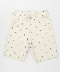 Bermuda-de-Sarja-Infantil-Alfaiatada-Estampada-de-Dinossauros-Kaki-Claro-9944094-Kaki_Claro_1