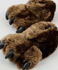 Pantufa-Infantil-Palomino-Pata-de-Urso-em-Pelucia-Marrom-9855775-Marrom_6