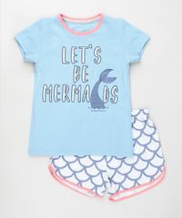 Pijama-Infantil-Sereia--Let-s-Be-Mermaids--Manga-Curta-Azul-Claro-9879741-Azul_Claro_1