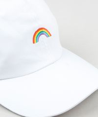 Bone-Masculino-Aba-Curva-com-Bordado-de-Arco-Iris-Branco-9769556-Branco_2