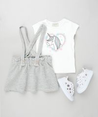Conjunto-Infantil-de-Blusa-Unicornio-Manga-Curta-Branca---Salopete-com-Textura-e-Botoes-Cinza-9933963-Cinza_3