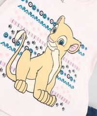 Conjunto-Infantil-Nala-O-Rei-Leao-de-Blusa-Manga-Curta-Rosa-Claro---Short-em-Moletom-Azul-Marinho-9880768-Azul_Marinho_4