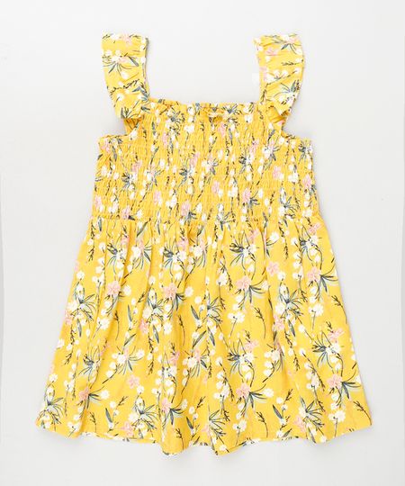 Vestido-Infantil-Estampdo-Floral-com-Babado-e-Lastex-Amarelo-9796105-Amarelo_1
