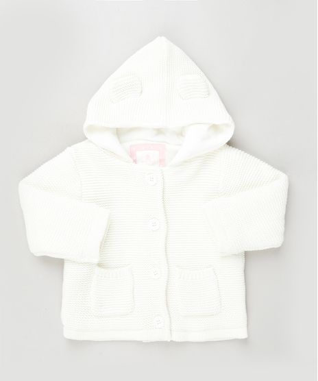 Blusao-Infantil-em-Trico-com-Capuz-e-Orelhas-Branco-9851830-Branco_1