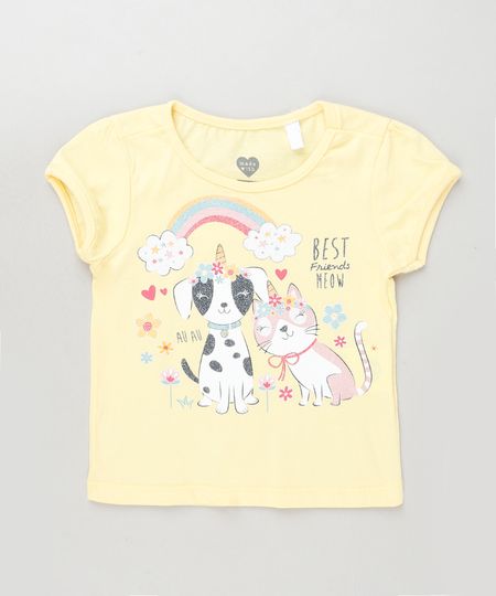 Blusa-Infantil-Cachorro-e-Gato-Manga-Curta-Rosa-Claro-9943368-Rosa_Claro_1